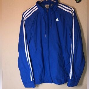 Adidas Women’s Windbreaker, Clima Lite, 3 Stripes, Blue, Track Jacket, Like New
